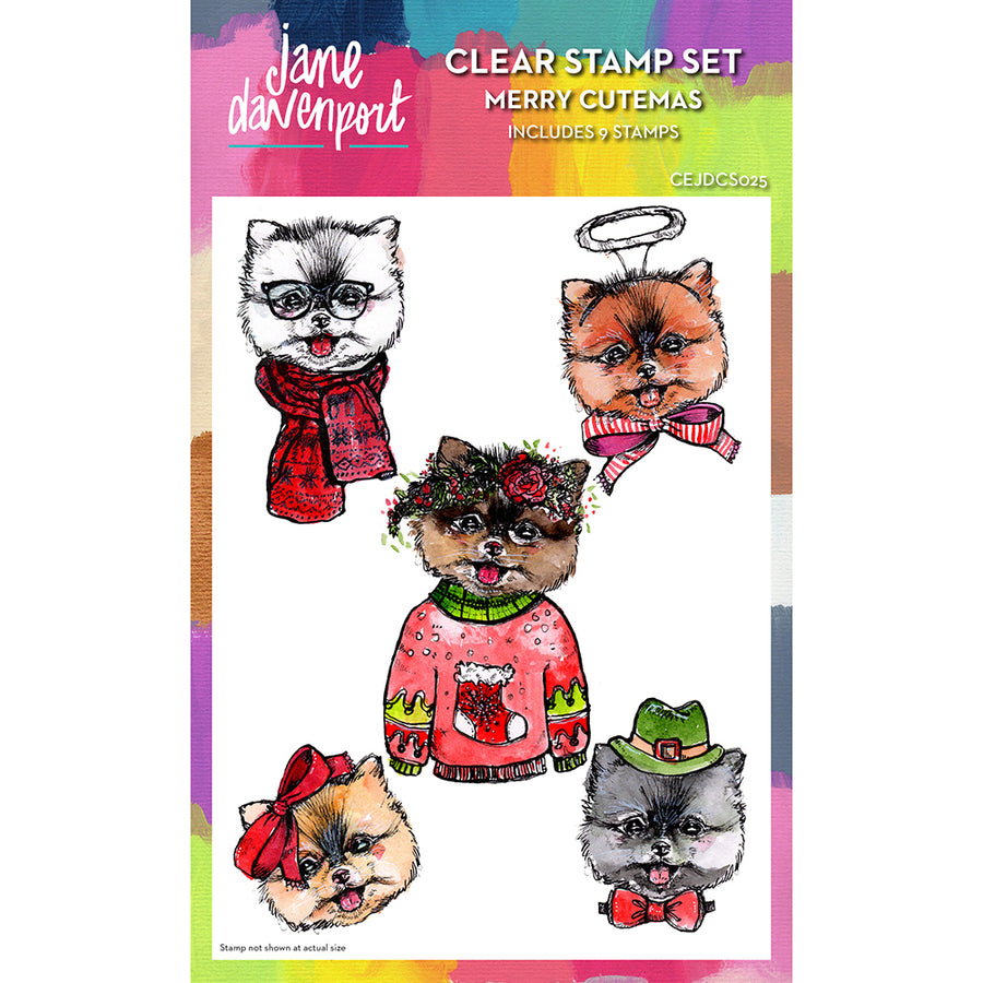 Jane Davenport Clear Stamp Set - Merry Cutemas
