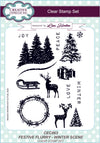 Lisa Horton Stamps - Festive Flurry Winter Scene A5 Clear Stamp Set (CEC863)