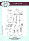 Lisa Horton Stamps - Eat Drink and Be Merry A5 Clear Stamp Set (CEC877)