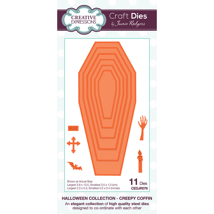 Jamie Rodgers Dies by Creative Expressions - Halloween - Creepy Coffin - CEDJR079