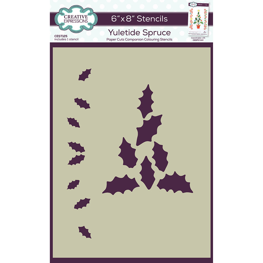 Creative Expressions Colouring Stencil - Yuletide Spruce - CEST125