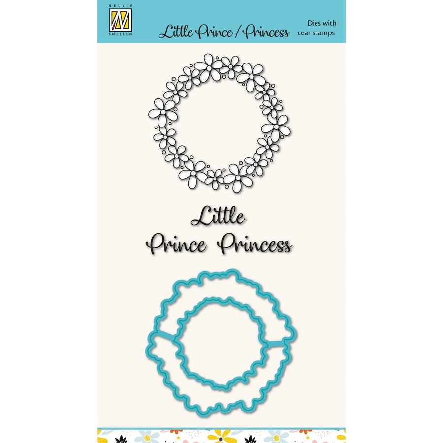 Nellie Snellen Cutting Die & Clear Stamps - Little Prince or Princess - HDCS044