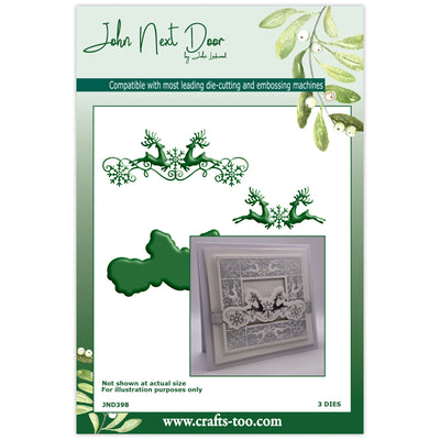 John Next Door Festive Die - Leaping Stag Band (3pcs) - JND398