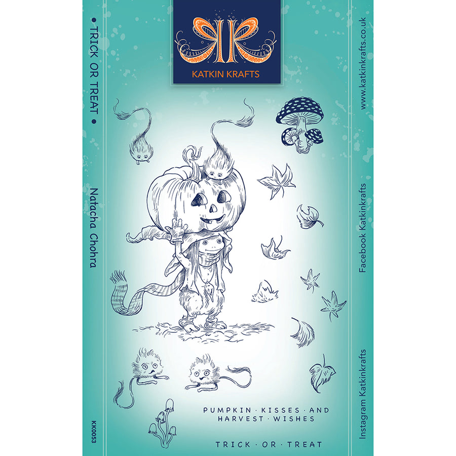 Katkin Krafts Stamps by Creative Expressions - Trick Or Treat - KK0053