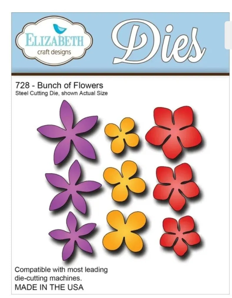 Elizabeth Craft Designs Dies: Bunch of Flowers (728)