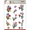 3D Push Out Decoupage - Yvonne Creations Graceful Flowers - Colourful Tulips - SB10626