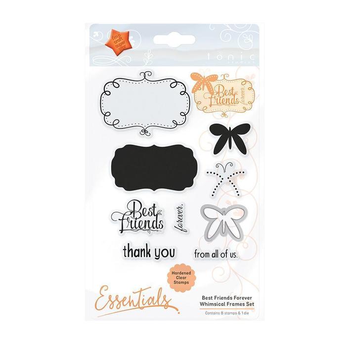 Tonic Essentials  Whimsical Frame Stamp Set  Best Friends Forever  1531e