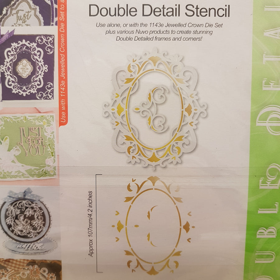 Tonic Double Detail Die  Jewelled Crown Stencil  1147E