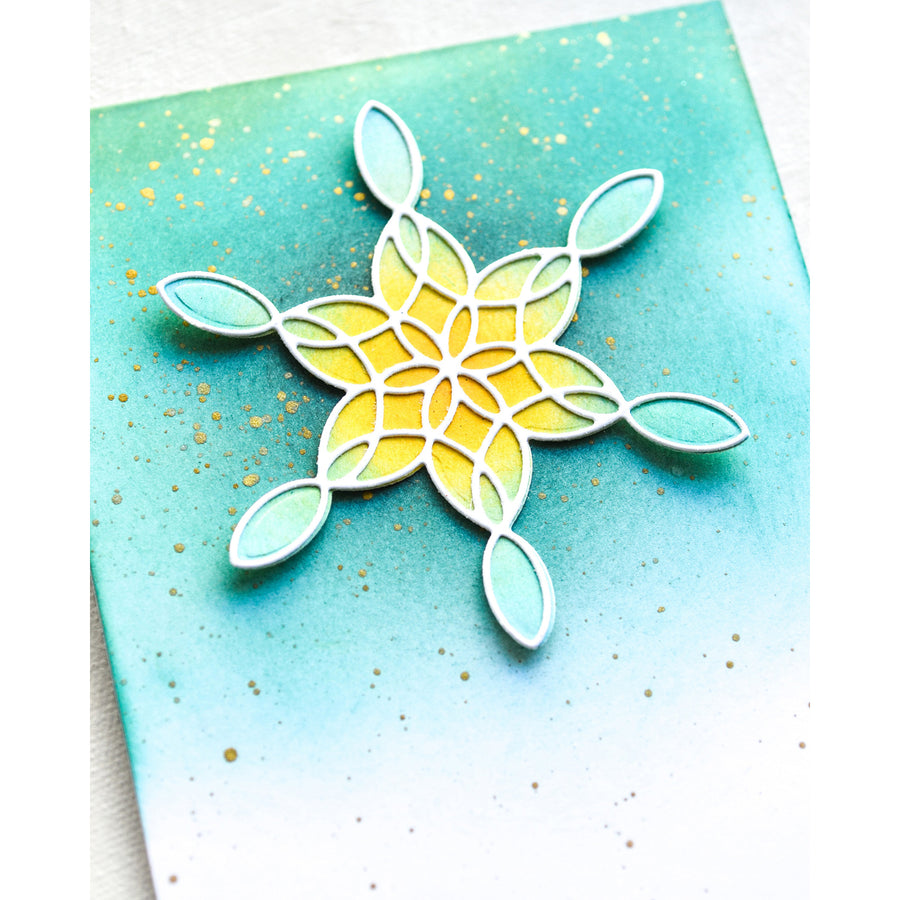 Poppystamps Die - Stained Glass Snowflake Background - 2276