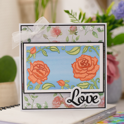 Gemini Die By Crafters Companion - Create-A-Card - Radiant Roses
