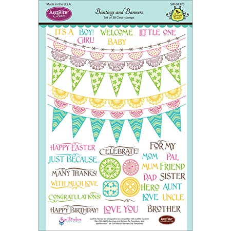 JustRite Cling Stamp - Buntings and Banners (SW-04370)