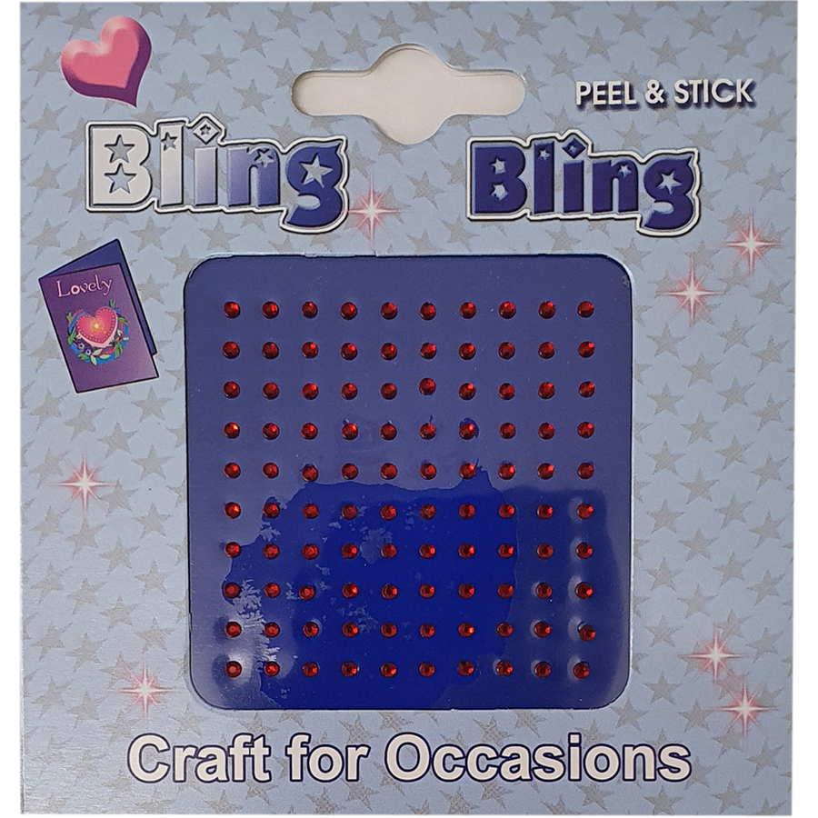 Bling Bling - Self Adhesive Gem Stones - 2mm - Burgundy