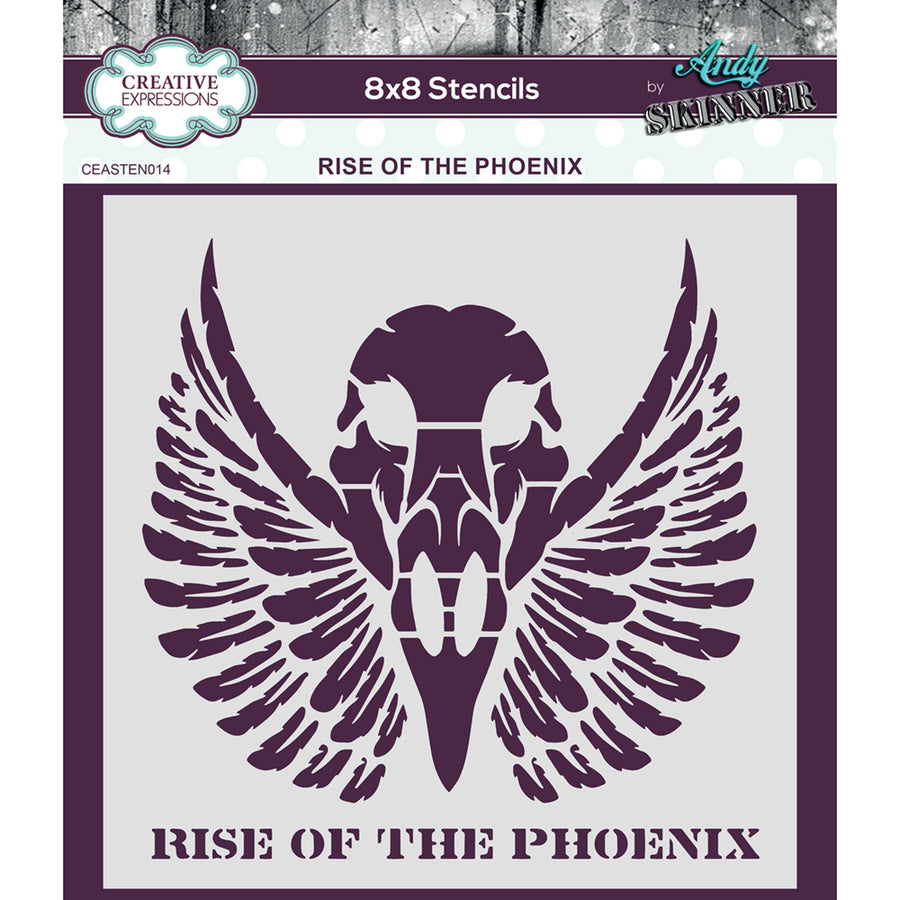 Andy Skinner Stencils by Creative Expressions - Rise Of The Phoenix - CEASTEN014