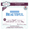 Sue Wilson Die & Stamp Set by Creative Expressions - Beautiful - CEDSD017