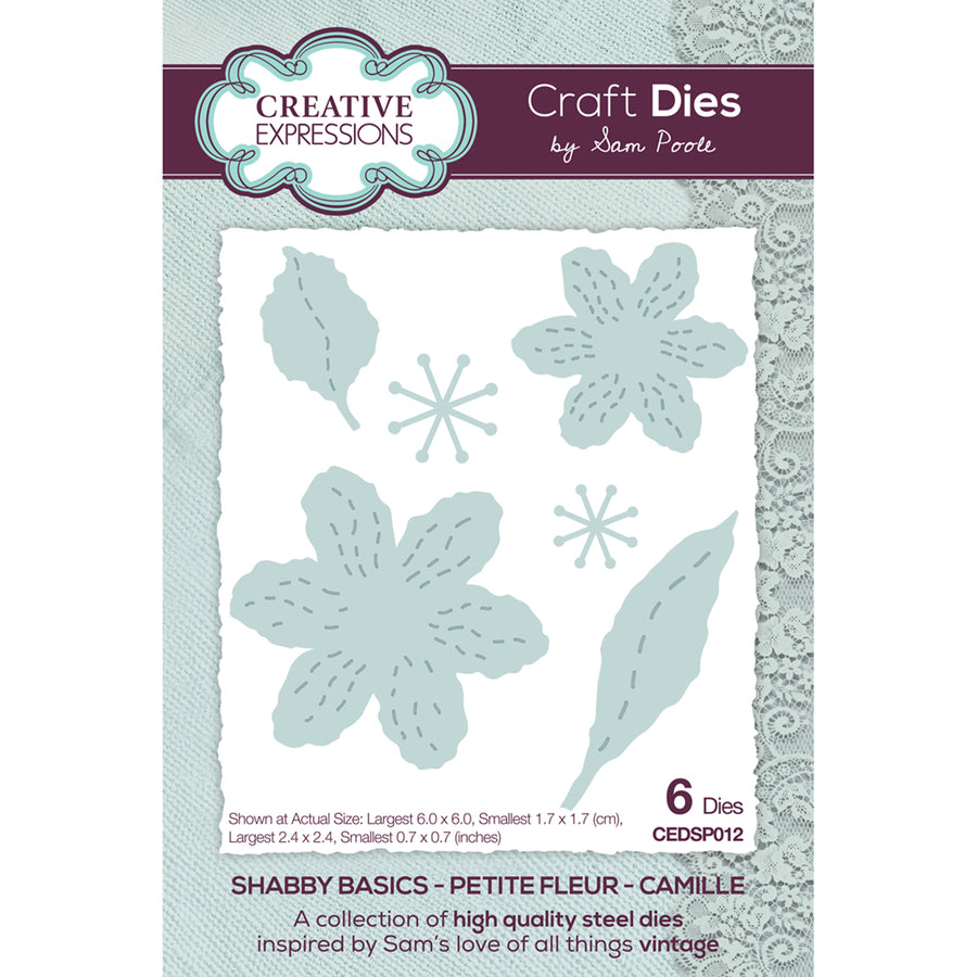 Sam Poole Die by Creative Expressions - Shabby Basics - Petite Fleur - Camille
