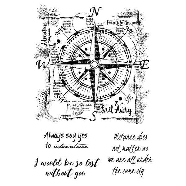 Woodware Stamps Clear Singles - Compass - FRS695 - Crafts 4 Less