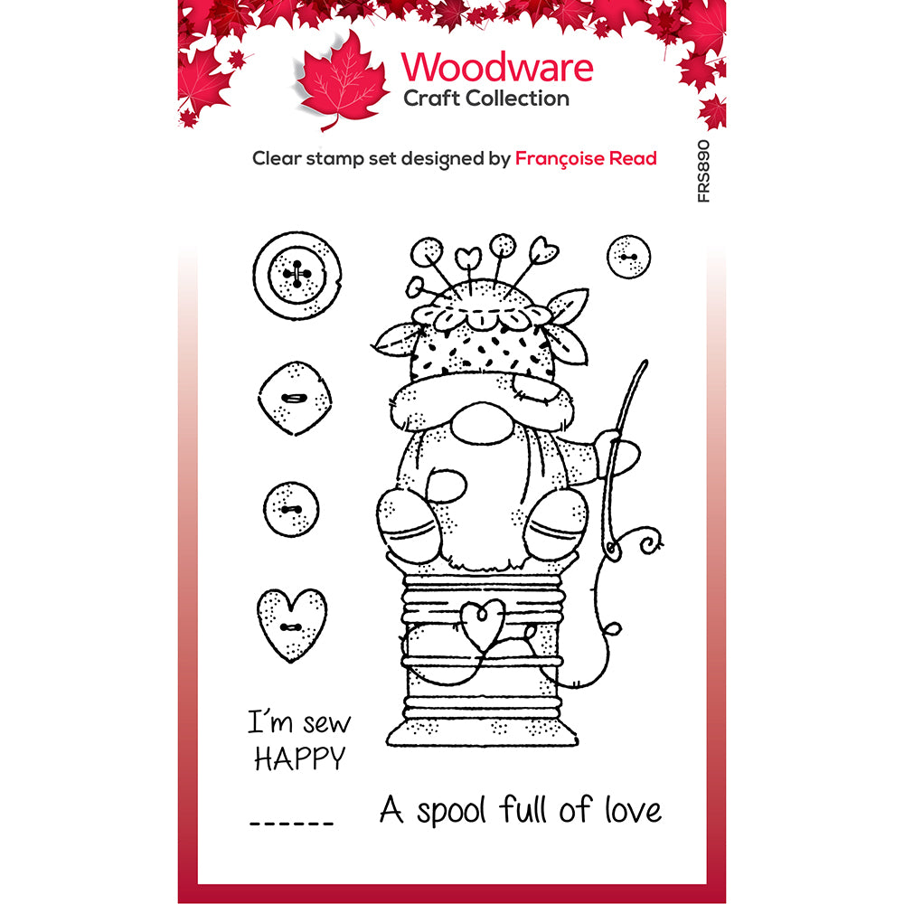 Woodware 4x6 Clear Stamps Singles: Lucky Gnome (FRS1028)