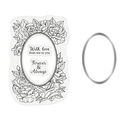 Gemini Floral Frames - Stamp & Die - With Love From Me to You