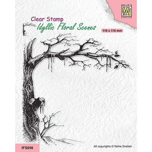 Nellie Snellen Clear Stamp - Idyllic Floral Scenes - Icy Tree