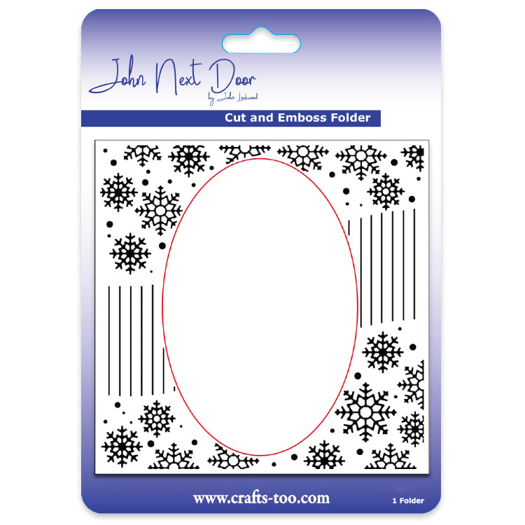 John Next Door Embossing Folder - Snowflake Swirl