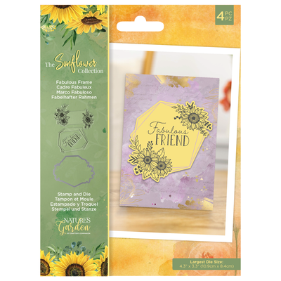 Nature's Garden - Sunflower Collection - Stamp & Die - Fabulous Frame