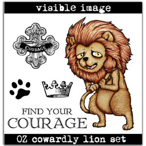 Visible Image Stamp - Oz Cowardly Lion Set
