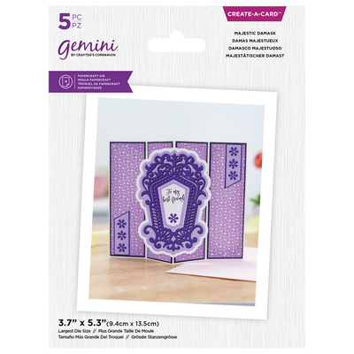 Gemini Die By Crafters Companion - Create a Card - Majestic Damask