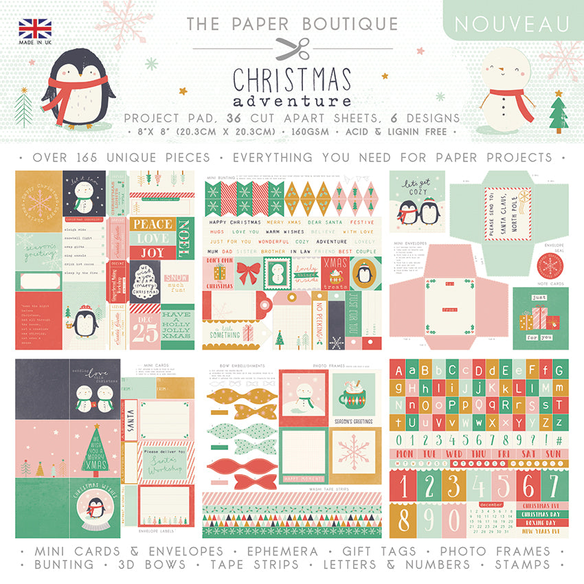 The Paper Boutique - Christmas Adventure - 8 in x 8 in Project Pad