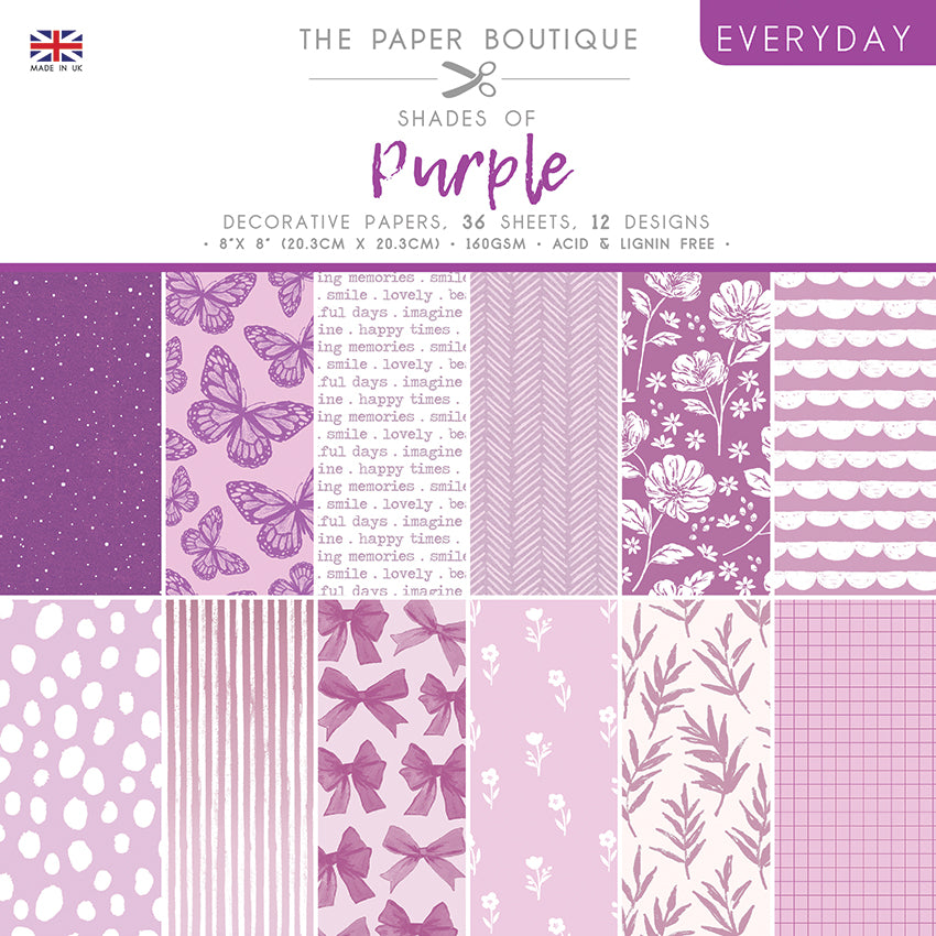 The Paper Boutique Everyday - Shades Of - Purple 8 in x 8 in Pad