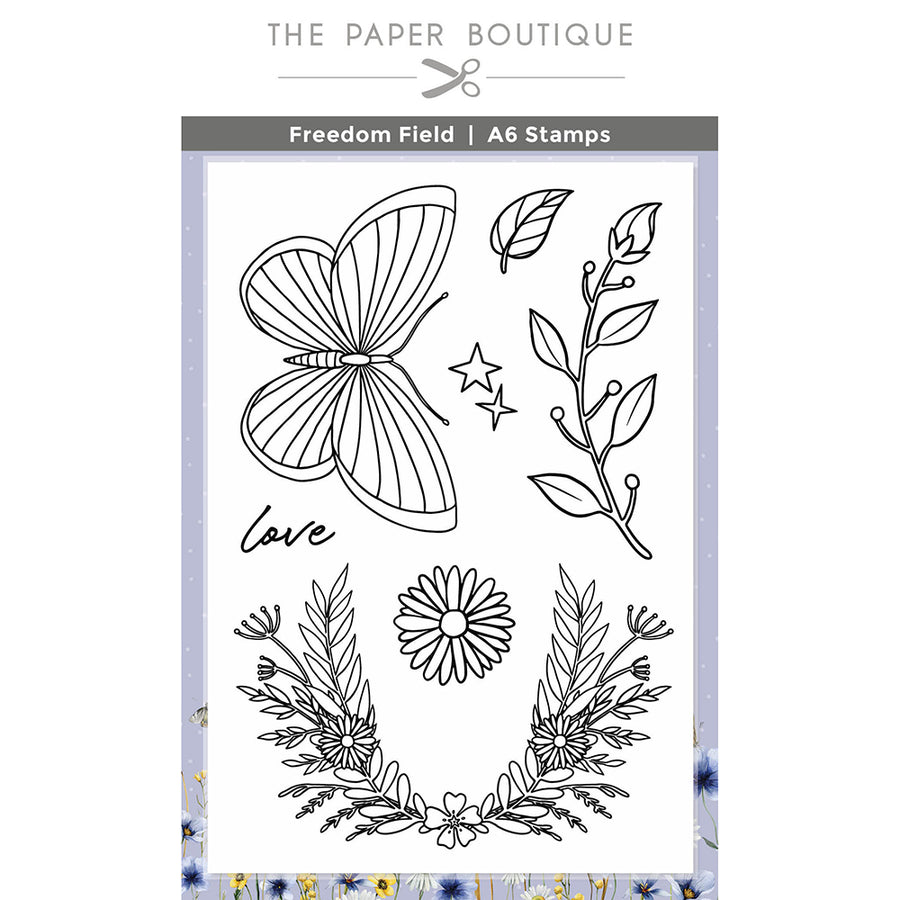 The Paper Boutique - Freedom Field - A6 Stamp Set - PB2019