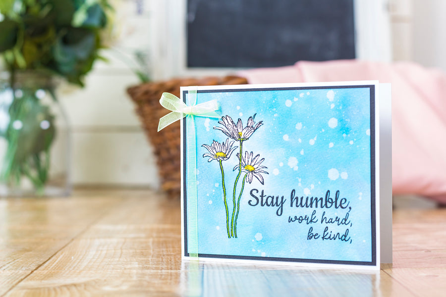 Crafters Companion - Clear Acrylic Stamp - Stay Humble