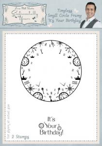 Phill Martin Stamps - A6 - Timeless Small Circle Frame 'It's Your Birthday'