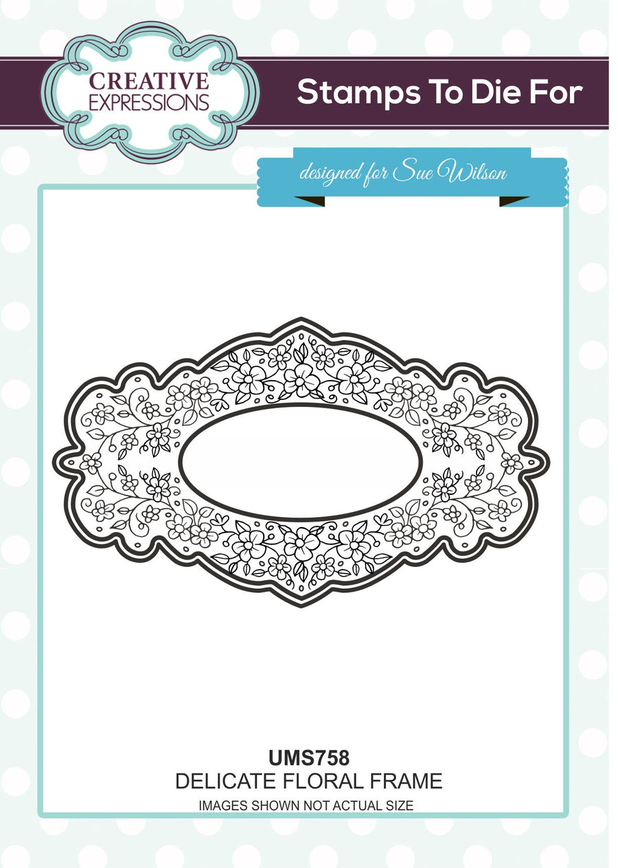 Sue Wilson Stamps To Die For - Delicate Floral Frame (UMS758)