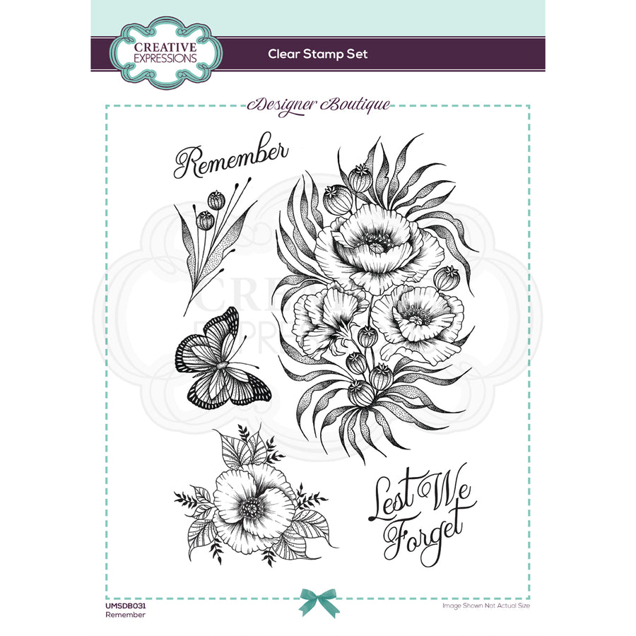 Creative Expressions Stamp - Designer Boutique Collection - Remember