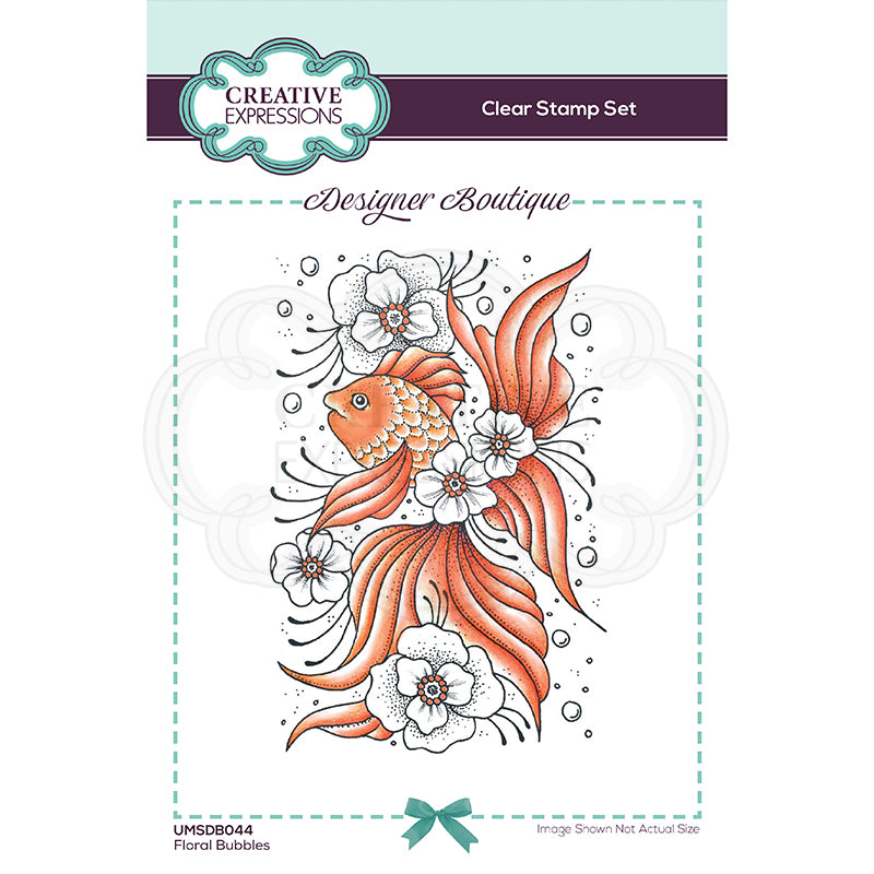 Creative Expressions Stamp - Designer Boutique Collection - Floral Bubbles