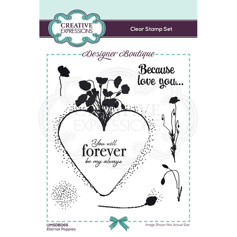 Creative Expressions Stamp - Designer Boutique Collection - Eternal Poppies