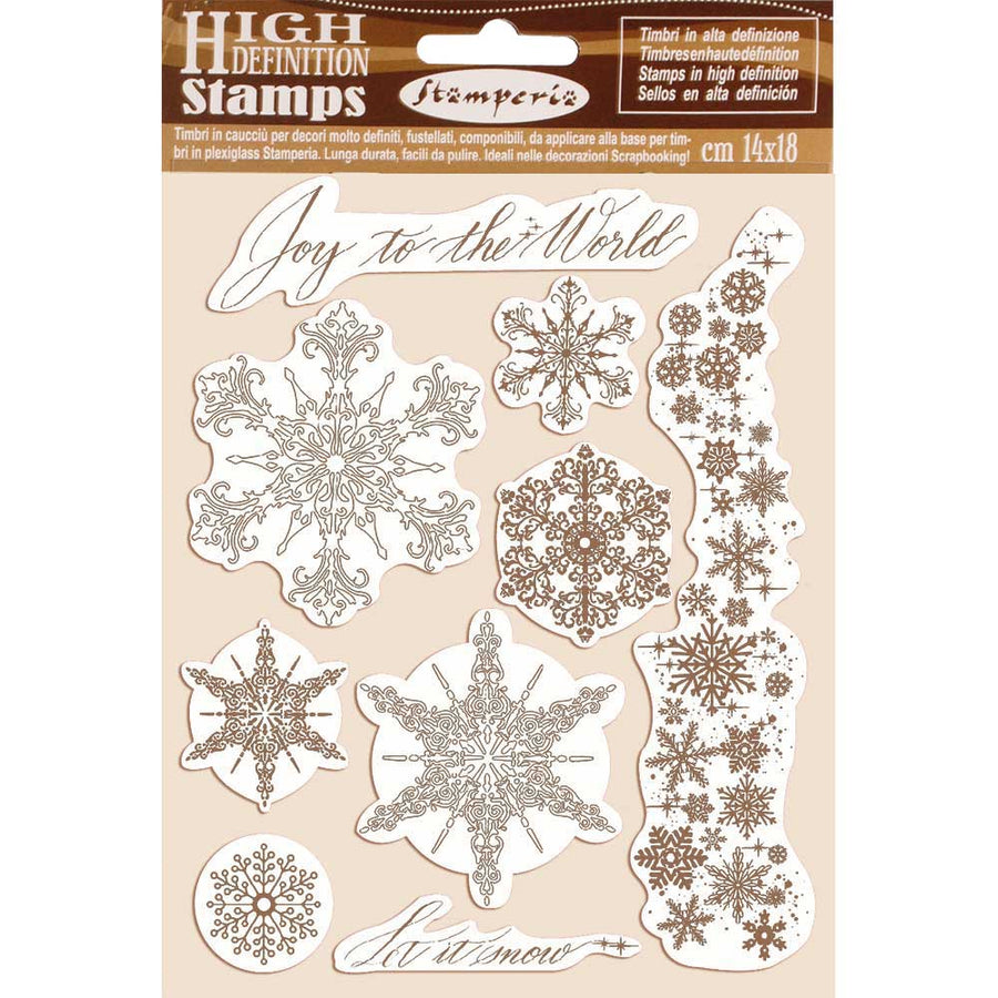 Stamperia - HD Natural Rubber Stamp - Snowflakes