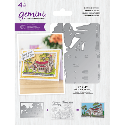 Gemini by Crafters Companion - Stamp & Die - Charming Church